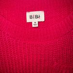 BiBi Patch Pocket Cap Sleeve Vibrant Pink Knit Sleeveless Top Size Medium Photo 3