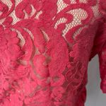 Eyelash Couture Beautiful bright pink eyelet lace top!   size medium Photo 3