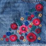 Gap  Sexy Boyfriend Floral Embroidery Cut Off Denim Shorts 10 Photo 5