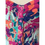 H&M  Strapless Mini Dress Bright Pattern Button Front Cotton Photo 2