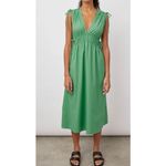 Rails Constantine Kelli green midi dress tie waist size small Photo 9