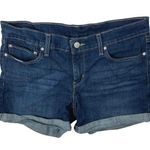 Levi Strauss & CO. Women Blue Mid Rise Flat Front Denim Jean Boyfriend Shorts 29 Photo 0