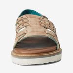 NEW Beds Stu ROAN Crest Sandals Wedge Distressed Leather Pecan Womens Size 7 Tan Photo 2