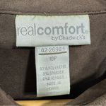 Chadwick's Vintage Brown Microsuede Button Front Tunic Length Top Chadwick’s Real Comfort Photo 7