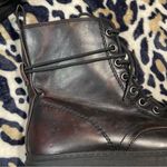 SO  black & burgundy ombre combat boots Photo 4