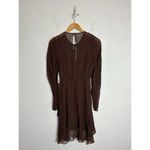Revolve NWT Bailey 44 Candace Dress Size 0 Brown Polka Dot Puff Sleeve Chiffon  Photo 12