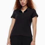 Babaton Aritzia Black Deaton Tennis Short Sleeve Shirt Photo 0