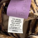 None Y2K vintage 2000s cheetah animal print brown halter tie back bikini top small Photo 4