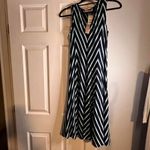 Philosophy  V-neck A-line style dress with‎ diagonal lines size M Photo 1