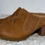 EARTH Leather Western Slip On Slides Mules Clogs Flats Loafers Shoes SZ 7.5 Photo 0