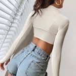 SheIn Rib Cropped Over Tee Photo 1