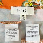 Love j Dress M Retro Orange Geometric Print Off Shoulders Short Sleeves Photo 7