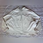 J Jill Beige Cotton /Tencel Contrast Stitching Utility Trucker Chore Jacket Photo 1