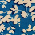 Draper James  Blue White Floral Scoop Neck Ruffle Bottom Dress S/M Photo 4