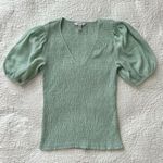 Nine West Mint Green Puff Sleeve Top Photo 1