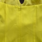 Elegant Yellow Satin Halter Midi Dress with flower detailing Size 6 Photo 8