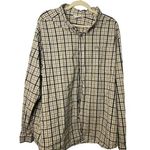 Columbia  Button-up Shirt Women's Size 3X Plaid Beige Black Outdoorsy Cotton Photo 0