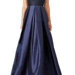 Monique Lhuillier ML Navy Blue Francesca Gown Size 4 US $900 Photo 0