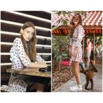 Realisation Par 💕💕 Goldie Cherry Dress ~ Red Polka Dot Print XS 100% Silk Photo 3