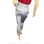 White House | Black Market SILVER SATIN STRAIGHT LEG ANKLE PANTS NWT (6P) Photo 3