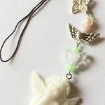 Handmade aesthetic Kawaii fairy vintage goth angel/ cherub phone strap/bag charm/keychain/display👼❤️ Photo 0