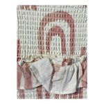 Sabo Skirt Smocked Ruffle Skirt Rainbow Print Pink White Boho Size Medium Photo 2