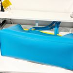 Marc Tetro Dog Group Blue Tote Bag Yellow Lining All My Dogs Photo 1