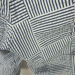 L.L.Bean Bermuda Shorts Womens 14 Blue Patchwork Seersucker Favorite Fit Preppy Photo 4