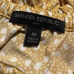 Banana Republic  Medium Mustard Yellow White Floral Flounce Shift Dress Casual Photo 7