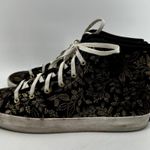 Keds Rifle Paper Co Kickstart Hi Queen Anne Sneakers Shoes Black Gold Floral 8.5 Photo 3