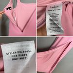 Lulus  Maxi Dress Thigh High Slit Pink Crepe Size Medium Square Neckline Cocktail Photo 9