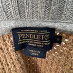 Pendleton  Womens V-Neck Oversized Cardigan Sweater Colorblock Cowlneck S Wool Photo 3