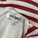 Wild Honey 🛍️  Red White Candy Striped Wrap Mini Skirt Beach Cover Up Size M Photo 9