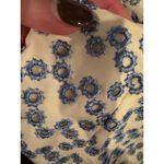 Akris Punto Skirt Women 4 Ivory Blue Embroidered Eyelet Pencil Luxury Preppy Photo 6