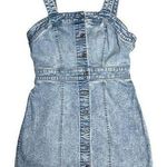 Arizona Jeans Vintage Button Up Denim Bodycon Sleeveless Mini Dress Size Medium Photo 0