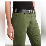 NILI LOTAN $345 Jenna Pant in Camo Green Flat Front Low Photo 1