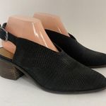 Lucky Brand  Women's 8M Lideton Black Perforated Leather Slingback Sandals Shoes Photo 1