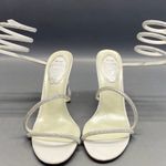 Rene Caovilla Crystal Stripy Sandal Heel Size 35 (Fits US 6 $1,730 worn once Silver Photo 7