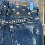 Miss Me  Dark Wash Studded Distressed Straight Leg Jeans | 26 Photo 4