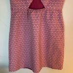 I Heart Ronson Dress Sleeveless Pink & White L EUC Back Cut Out Mini Dress Y2K Photo 12