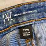 NWT Women's Plus 22W I.N.C. International Concepts Distressed Straight Jeans Blue Photo 4