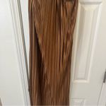 VICI  Pleated Long Brown Strapless Halter Maxi Dress size S Photo 3