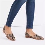 Madewell The Marisa d'Orsay Flat in Snake Embossed Leather Photo 3
