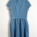 Boden Clementine Jacquard Blue Polka Dot Dress 8 Regular Photo 3