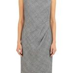 Lafayette 148 New York Delia Houndstooth Glen Plaid Sheath Dress 6 Black White Photo 0