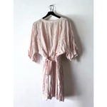 Young Fabulous and Broke YFB Pink Eyelet Embroidered Kimono Sleeve Dress L Photo 6