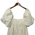 Doen Cecilia Dress Women’s Small Cream Silk Maxi Puff Sleeve Romantic Photo 5