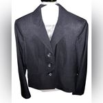 Evan Picone  2 pc navy blue career suit 3/4 sleeve skirt & blazer set womens 4 Photo 1