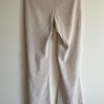 Aerie  | Groove On Velour Ribbed Hi-Rise Flare Pants Ivory Cream Women's Medium Photo 7