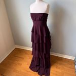 Lulus Gorgeous Essence Dark Purple Strapless Tiered Maxi Dress Size Medium Photo 3